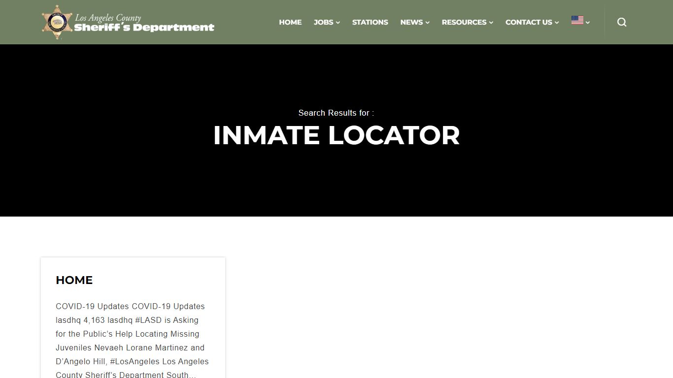 Inmate locator - Los Angeles County Sheriff's Department